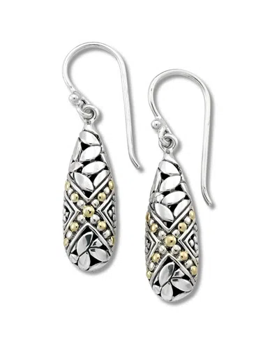 Samuel B. 18k Over Silver Leaf Design Earrings In Metallic
