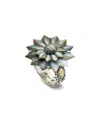 SAMUEL B. SAMUEL B. 18K OVER SILVER PEARL FLOWER RING