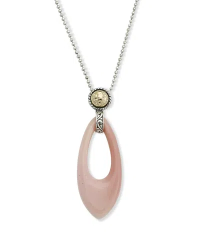 Samuel B. 18k Over Silver Pendant Necklace In Pink