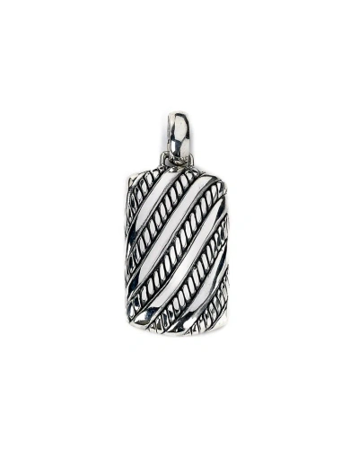 Samuel B. Imperial Silver Dogtag Enhancer In Metallic
