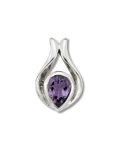 Samuel B. Silver 0.85 Ct. Tw. Amethyst Pendant In Purple
