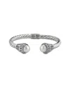 Samuel B. Silver 11mm Pearl Twisted Cable Bangle Bracelet