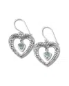 SAMUEL B. SAMUEL B. SILVER 2.00 CT. TW. BLUE TOPAZ HEART EARRINGS