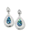 Samuel B. Silver Abalone Hammered Drop Earrings
