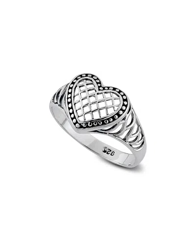 Samuel B. Silver Heart Ring In Metallic