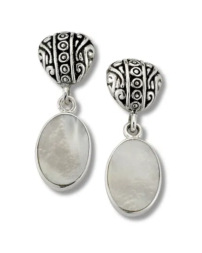 Samuel B. Silver Pearl Filigree Earrings In Metallic