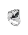 Samuel B. Silver Pearl Horse Ring