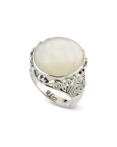 Samuel B. Silver Pearl Swirl Ring In Metallic