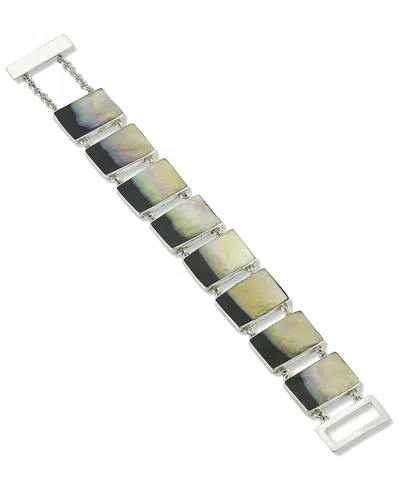 Samuel B. Silver Rectangle Station Bracelet In Green