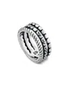 Samuel B. Silver Three-row Ring