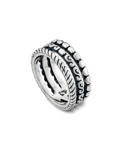 Samuel B. Silver Three-row Ring In Metallic