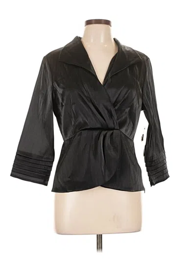 Pre-owned Samuel Dong 3/4 Sleeve Blouse In Black