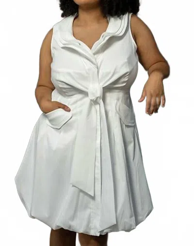 Samuel Dong Bubble Dress In White