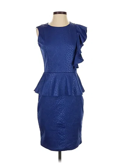 Pre-owned Samuel Dong Cocktail Dress In Blue