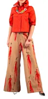 Samuel Dong Fashion Print Palazzo Pants In Multicolor In Multi