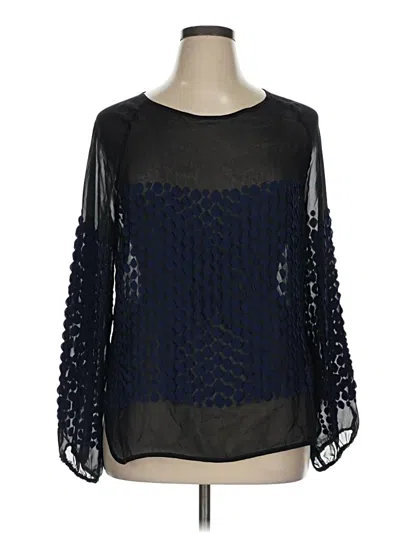Pre-owned Samuel Dong Long Sleeve Blouse In Black