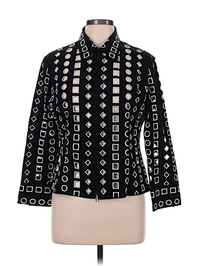 Pre-owned Samuel Dong Long Sleeve Blouse In Black