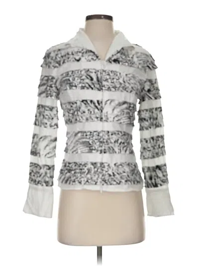 Pre-owned Samuel Dong Long Sleeve Blouse In Silver