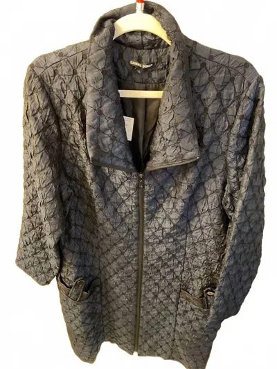 Samuel Dong Women's Jaquard Zip Dress In Blue In Brown