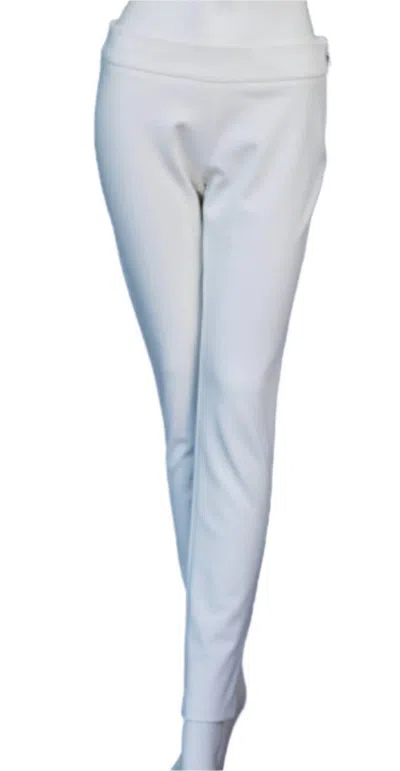 Samuel Dong Women's Ponte Slim Pants In White