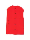 Samuel Gui Yang Buttoned Knitted Top In Red
