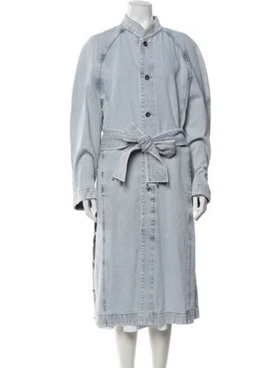 Pre-owned Samuel Gui Yang Coat In Blue