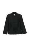 Samuel Gui Yang Frog-fastening Drawstring Jacket In Black
