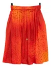 Samuel Gui Yang Graphic-print Skirt In Orange
