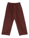 Samuel Gui Yang Straight Trousers In Brown