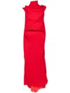 Samuel Gui Yang Textured Dress In Red