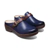 Samuel Hubbard Cascade Clogs Blue Leather Comfort Casual Shoes Zogg533 In Blue