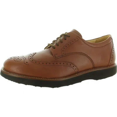 Samuel Hubbard Mens Perforated Leather Oxfords In Brown