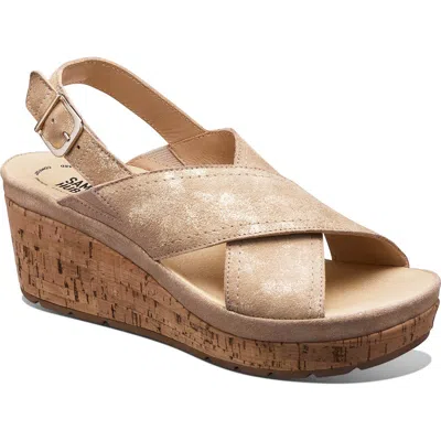 Samuel Hubbard Portola Slingback Wedge Sandal In Brown