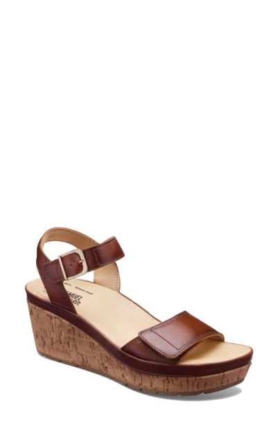 Samuel Hubbard Portola Two-strap Wedge Sandal In Brown
