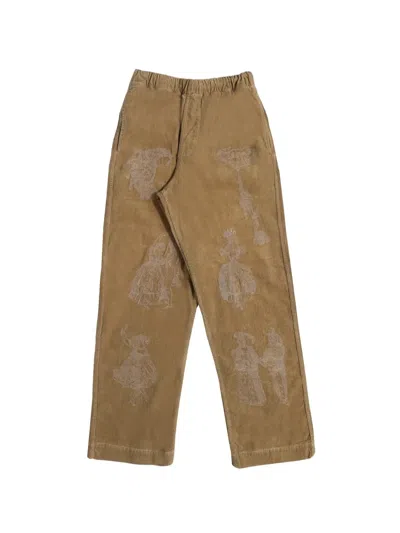 Samuel Zelig Ballroom Corduroy Trousers In Brown