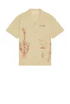 Samuel Zelig Circus Camp Shirt In Khaki