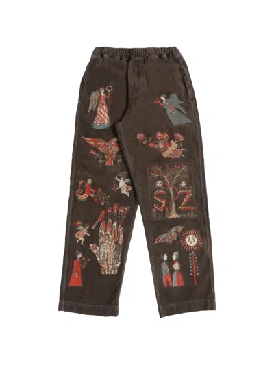 Samuel Zelig Folk Corduroy Trousers In Green
