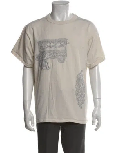 Pre-owned Samuel Zelig Graphic Print Crew Neck T-shirt In Neutral