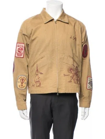 Pre-owned Samuel Zelig Graphic Print Jacket In Neutrals