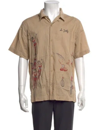 Pre-owned Samuel Zelig Graphic Print Short Sleeve Shirt In Neutrals