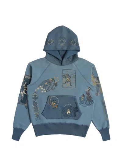 Samuel Zelig La Luna Hoodie In Blue