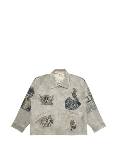 Samuel Zelig La Luna Zip Jacket In Gray