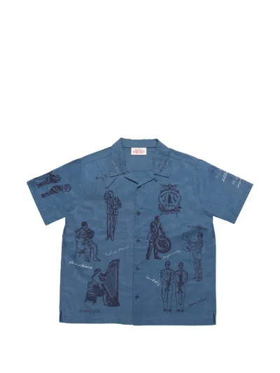 Samuel Zelig Orchestra Camp Shirt In Blue