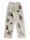 Samuel Zelig Printed Western Trousers In Neutral