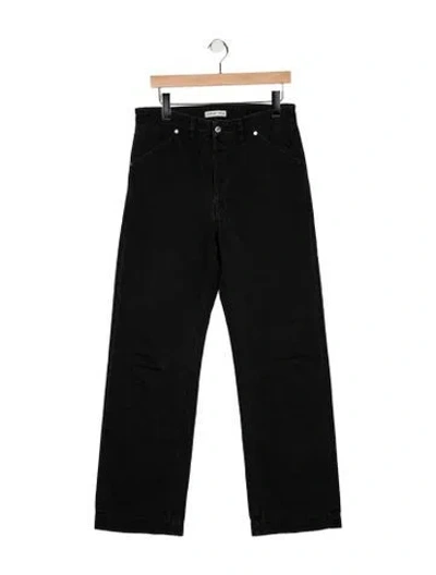 Pre-owned Samuel Zelig Straight-leg Jeans In Black