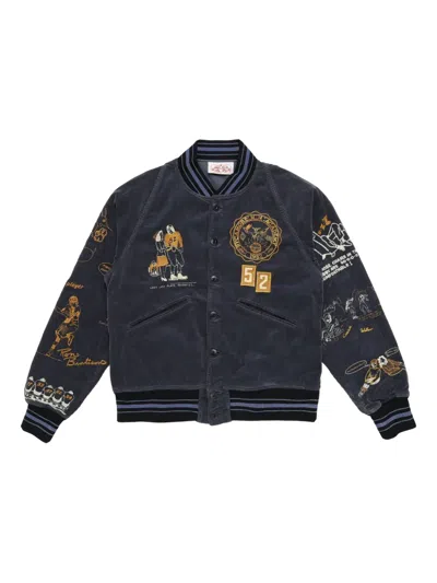 Samuel Zelig Varsity Corduroy Jacket In Blue