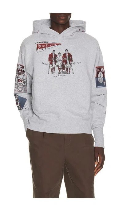 Samuel Zelig Varsity Hoodie In Gray