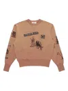 Samuel Zelig Western Crewneck In Brown