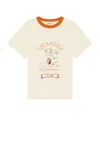 Samuel Zelig Yearbook Tee In Cream & Orange