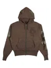 Samuel Zelig Zip Film Hoodie In Brown